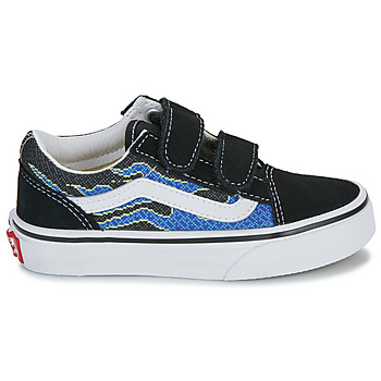 Vans Old Skool V PIXEL FLAME BLACK/BLUE