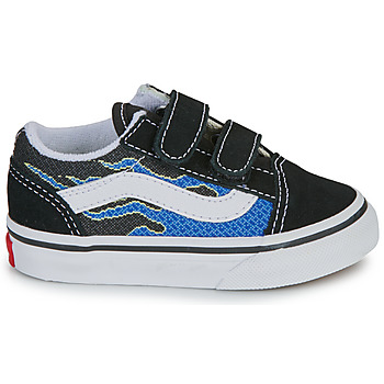 Vans Old Skool V PIXEL FLAME BLACK/BLUE