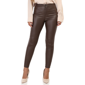 Textiel Dames Broeken / Pantalons La Modeuse 68982_P160870 Brown