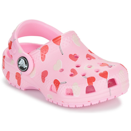 Schoenen Meisjes Klompen Crocs Classic VDay Clog T Roze / Rood