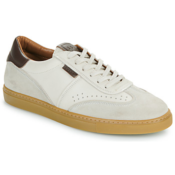 Schoenen Heren Lage sneakers Pellet GABRIEL Veau / Velours / Off / Wit / Veau / Chocolade