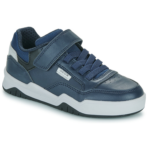 Schoenen Jongens Lage sneakers Geox J PERTH BOY Marine / Wit