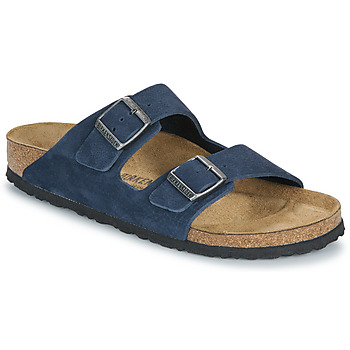 Schoenen Heren Leren slippers Birkenstock Arizona LENB Desert Buck Midnight Marine