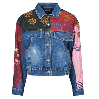 Textiel Dames Spijker jassen Desigual CHAQ MADRID Blauw / Multicolour