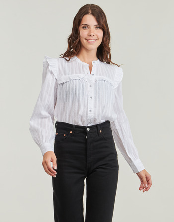 Textiel Dames Tops / Blousjes Levi's GIANNA LS BLOUSE Wit