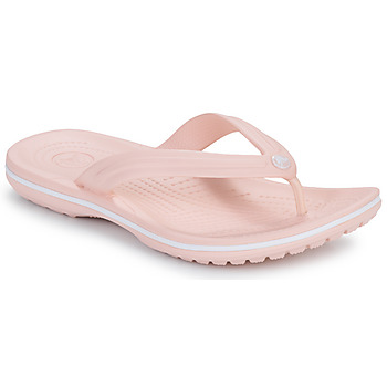 Schoenen Dames Slippers Crocs Crocband Flip Nude