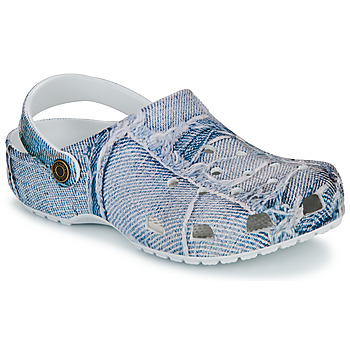 Schoenen Dames Klompen Crocs Classic Denim Clog Blauw / Denim