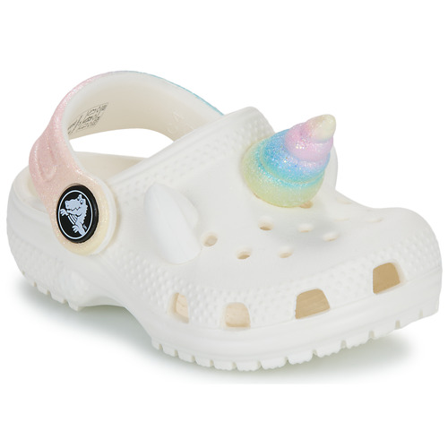 Schoenen Meisjes Klompen Crocs Classic IAM Rainbow UnicornCgT Beige / Multicolour