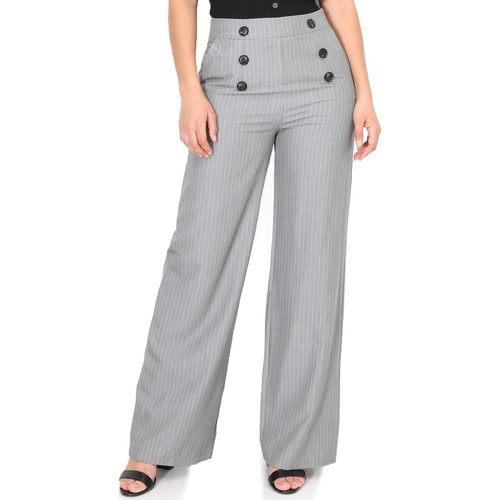 Textiel Dames Broeken / Pantalons La Modeuse 70671_P165232 Grijs