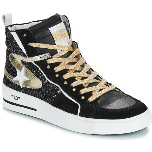 Schoenen Dames Hoge sneakers Semerdjian  Zwart / Goud