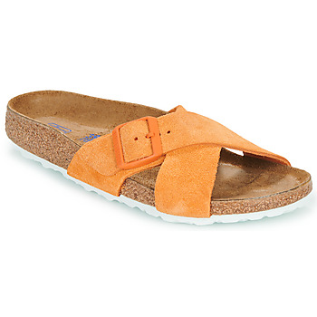 Schoenen Dames Leren slippers Birkenstock Siena SFB LEVE Russet Orange Orange