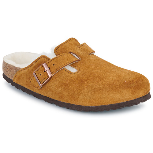 Schoenen Dames Klompen Birkenstock Boston Shearling LEVE Mink LAF Brown