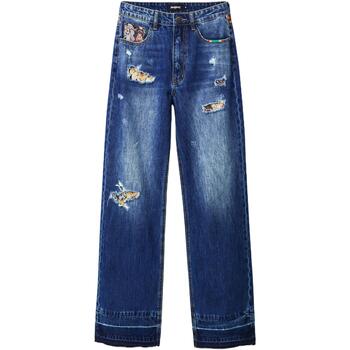 Textiel Dames Straight jeans Desigual DENIM XENIA 22WWDD41 Blauw