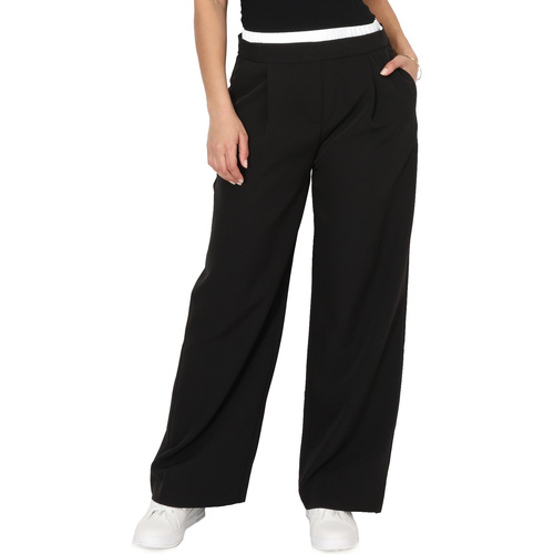 Textiel Dames Broeken / Pantalons La Modeuse 71380_P167784 Zwart