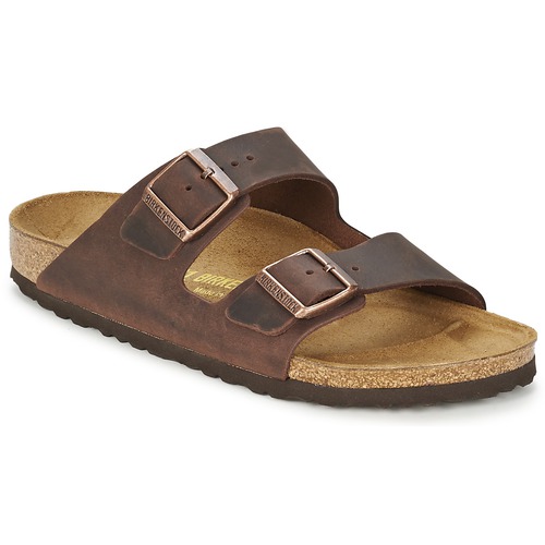 Schoenen Leren slippers Birkenstock ARIZONA Brown