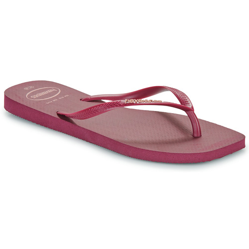 Schoenen Dames Slippers Havaianas SQUARE LOGO POP UP Violet