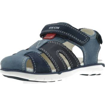 Schoenen Jongens Sandalen / Open schoenen Geox B SANDAL DELHI BOY A Blauw