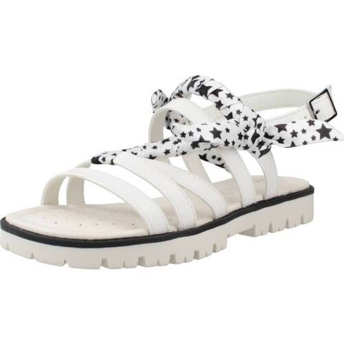 Schoenen Meisjes Sandalen / Open schoenen Geox J SANDAL STARBLUSH G Wit