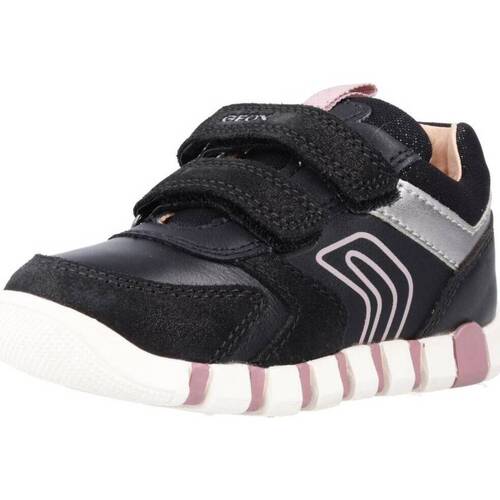 Schoenen Meisjes Sneakers Geox B IUPIDOO GIRL Zwart