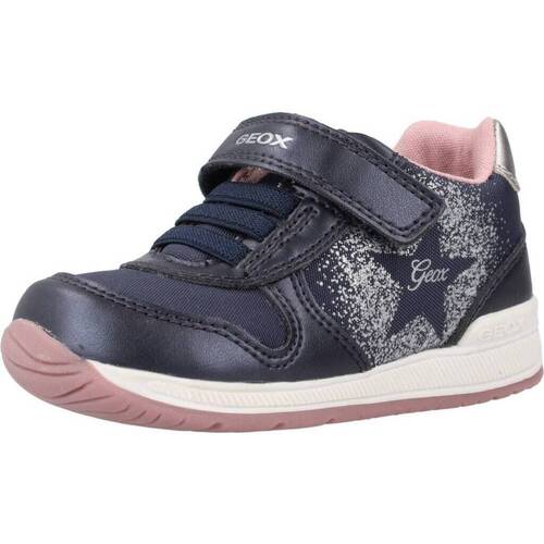 Schoenen Meisjes Sneakers Geox B RISHON GIRL Blauw