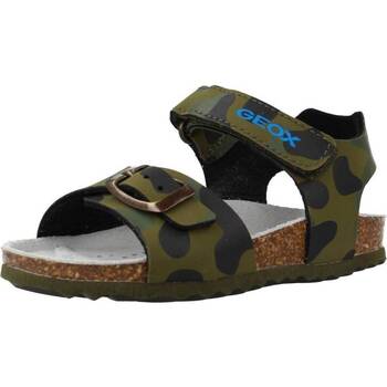 Schoenen Jongens Sandalen / Open schoenen Geox B SANDAL CHALKI BOY Groen