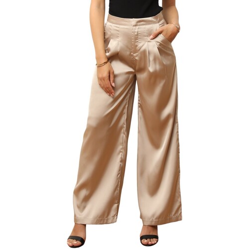 Textiel Dames Broeken / Pantalons La Modeuse 71193_P167152 Goud