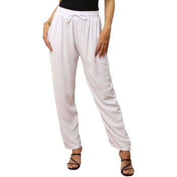 Textiel Dames Broeken / Pantalons La Modeuse 72573_P170520 Wit