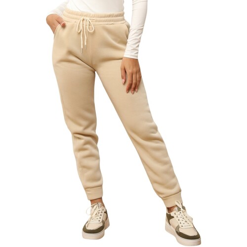 Textiel Dames Broeken / Pantalons La Modeuse 72546_P170427 Beige