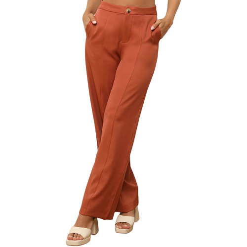 Textiel Dames Broeken / Pantalons La Modeuse 72060_P166742 Orange