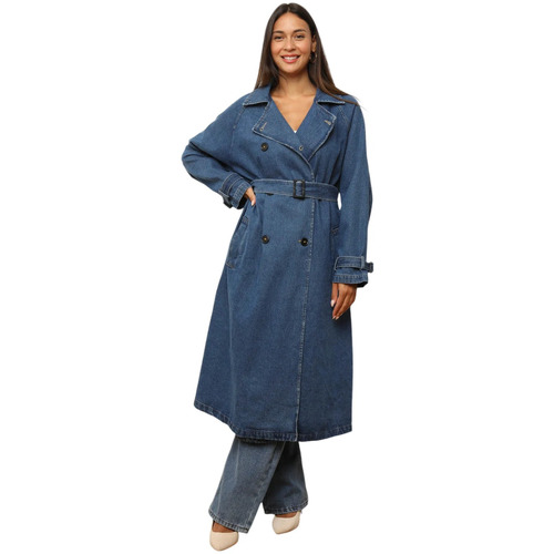 Textiel Dames Trenchcoats La Modeuse 72447_P170077 Blauw