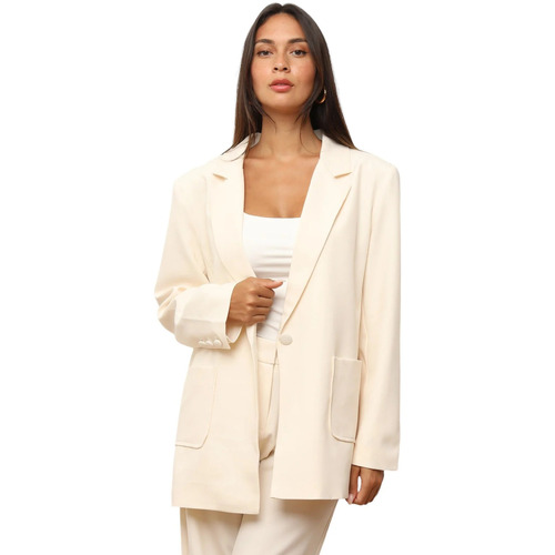 Textiel Dames Jasjes / Blazers La Modeuse 72461_P170147 Beige