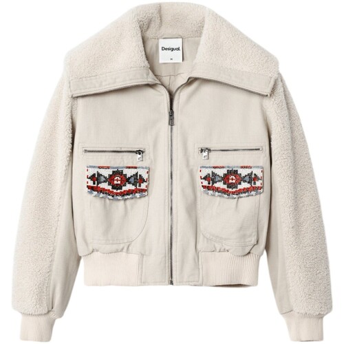 Textiel Dames Wind jackets Desigual CHAQ_ROMA 24WWED06 Beige