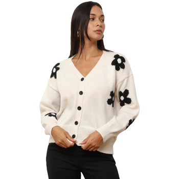 Textiel Dames Vesten / Cardigans La Modeuse 72332_P169852 Wit