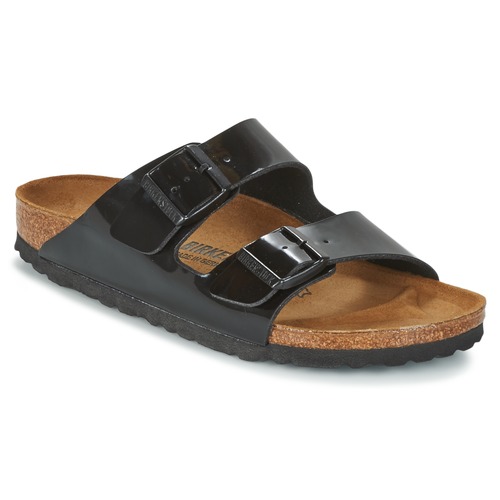 Schoenen Dames Leren slippers Birkenstock ARIZONA Zwart