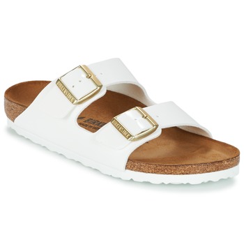 Schoenen Dames Leren slippers Birkenstock ARIZONA Wit