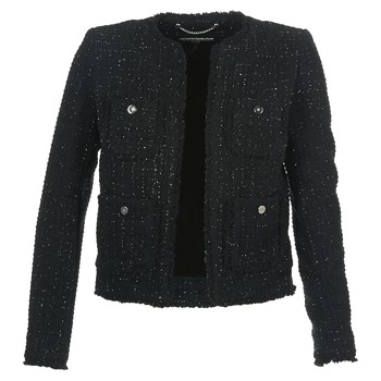 Textiel Dames Jasjes / Blazers MICHAEL Michael Kors FRAY TWD 4PKT JKT Zwart / Zilver