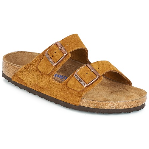 Schoenen Leren slippers Birkenstock ARIZONA SFB Brown