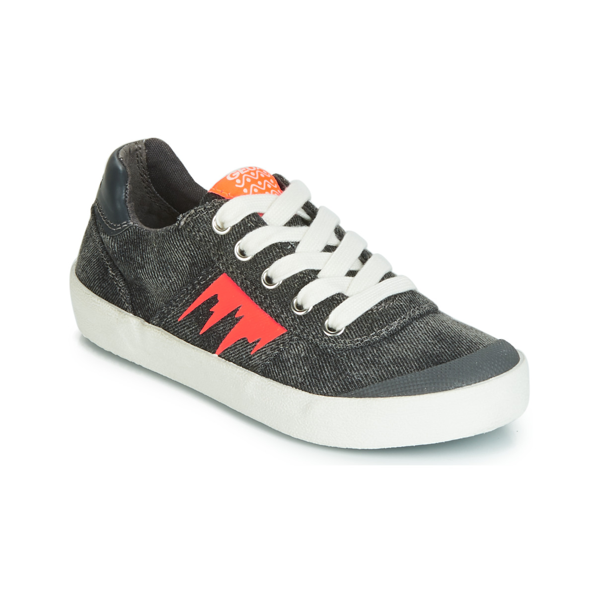 Chaussures Garçon Baskets basses Geox J KILWI BOY Gris / Orange