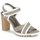 Chaussures Femme Sandales et Nu-pieds Espace GENIEVRE Gris / Blanc