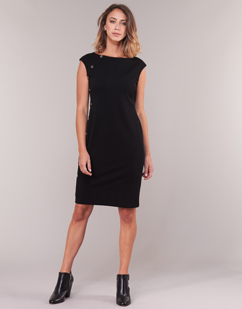 Lauren Ralph Lauren BUTTON-TRIM CREPE DRESS