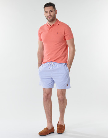 Polo Ralph Lauren MAILLOT SHORT DE BAIN RAYE SEERSUCKER CORDON DE SERRAGE ET POCHE