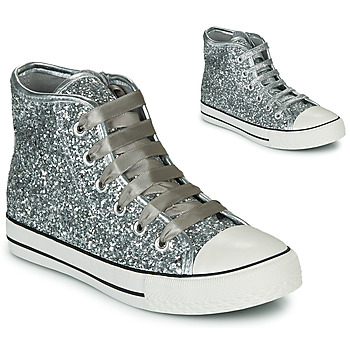 Schuhe Mädchen Sneaker High Citrouille et Compagnie OUTIL PAILLETTES Silber