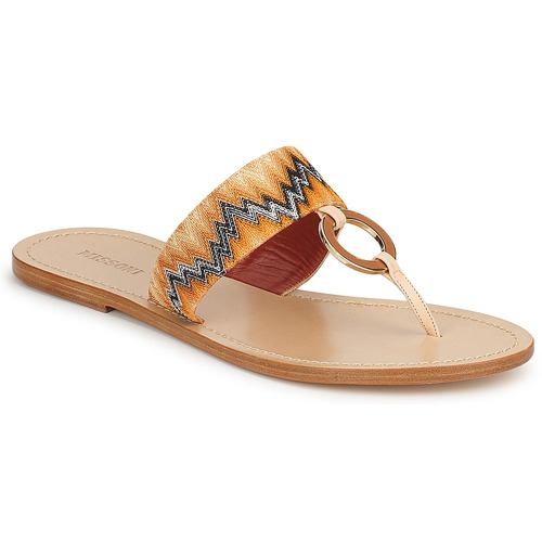 Schuhe Damen Zehensandalen Missoni VM048 Orange