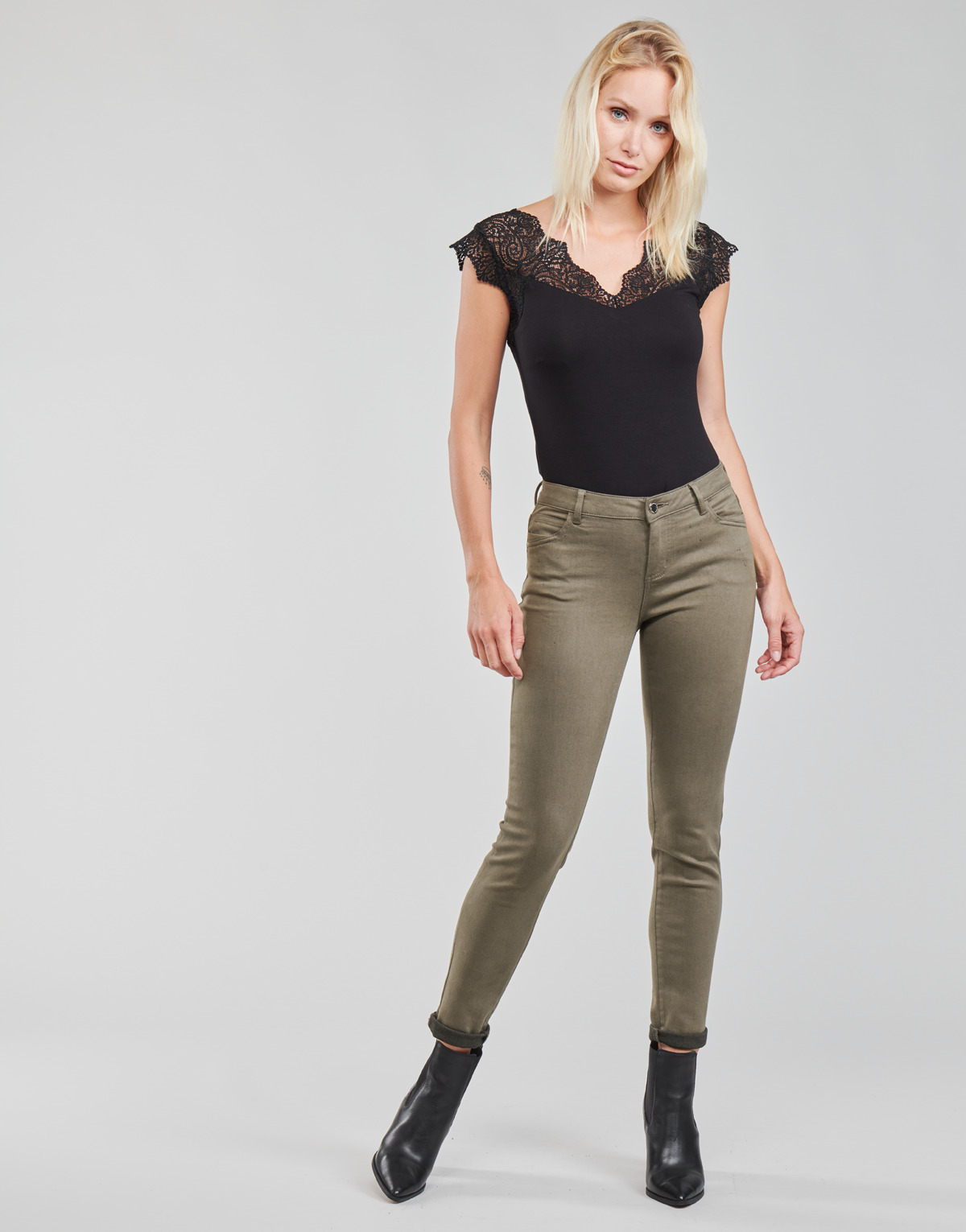 Kleidung Damen 5-Pocket-Hosen Morgan PETRA Khaki