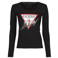 Vêtements Femme T-shirts manches longues Guess LS CN ICON TEE 