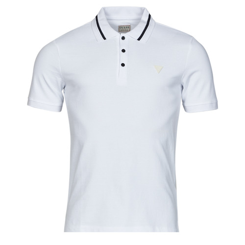 Kleidung Herren Polohemden Guess LYLE SS POLO Weiß