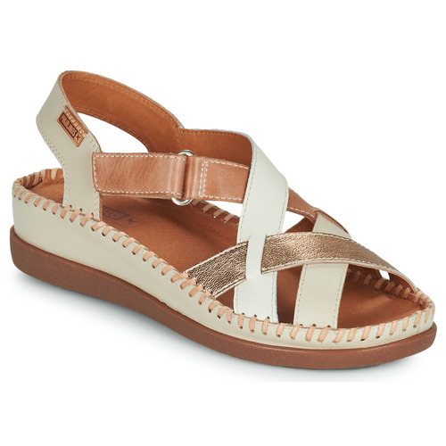 Schuhe Damen Sandalen / Sandaletten Pikolinos CADAQUES W8K Beige / Golden / Weiß