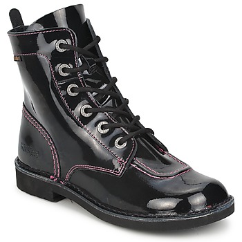 Schuhe Mädchen Boots Kickers KICK MOOD Schwarz