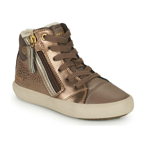 Schuhe Mädchen Sneaker High Geox J GISLI GIRL Golden