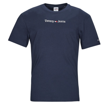 Kleidung Herren T-Shirts Tommy Jeans TJM CLASSIC LINEAR LOGO TEE Marineblau